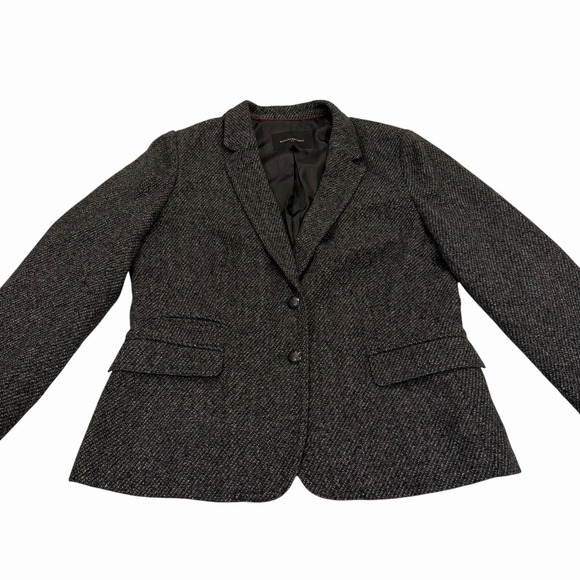 Banana Republic Jackets & Blazers - Banana Republic Factory Blazer Gray Tweed Twill Womens 14 Preppy Classic Academy
